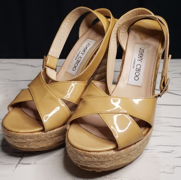 Jimmy Choo 'Phoenix' Espadrilles in Nude - size 6.5 - 7 Women's - Picture 1 of 15